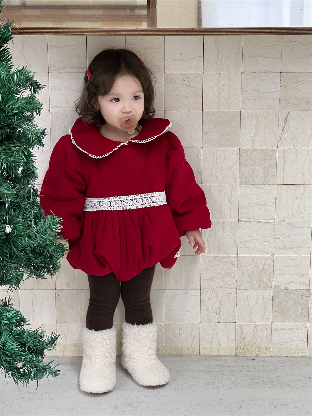 Ropa de invierno para niños, bolsa de solapa para bebés, ropa infantil coreana más camisa de pelusa