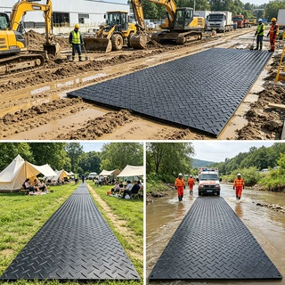聚乙烯路基板泥泞工地专用临时铺路垫板软地基施工用聚乙烯铺路板