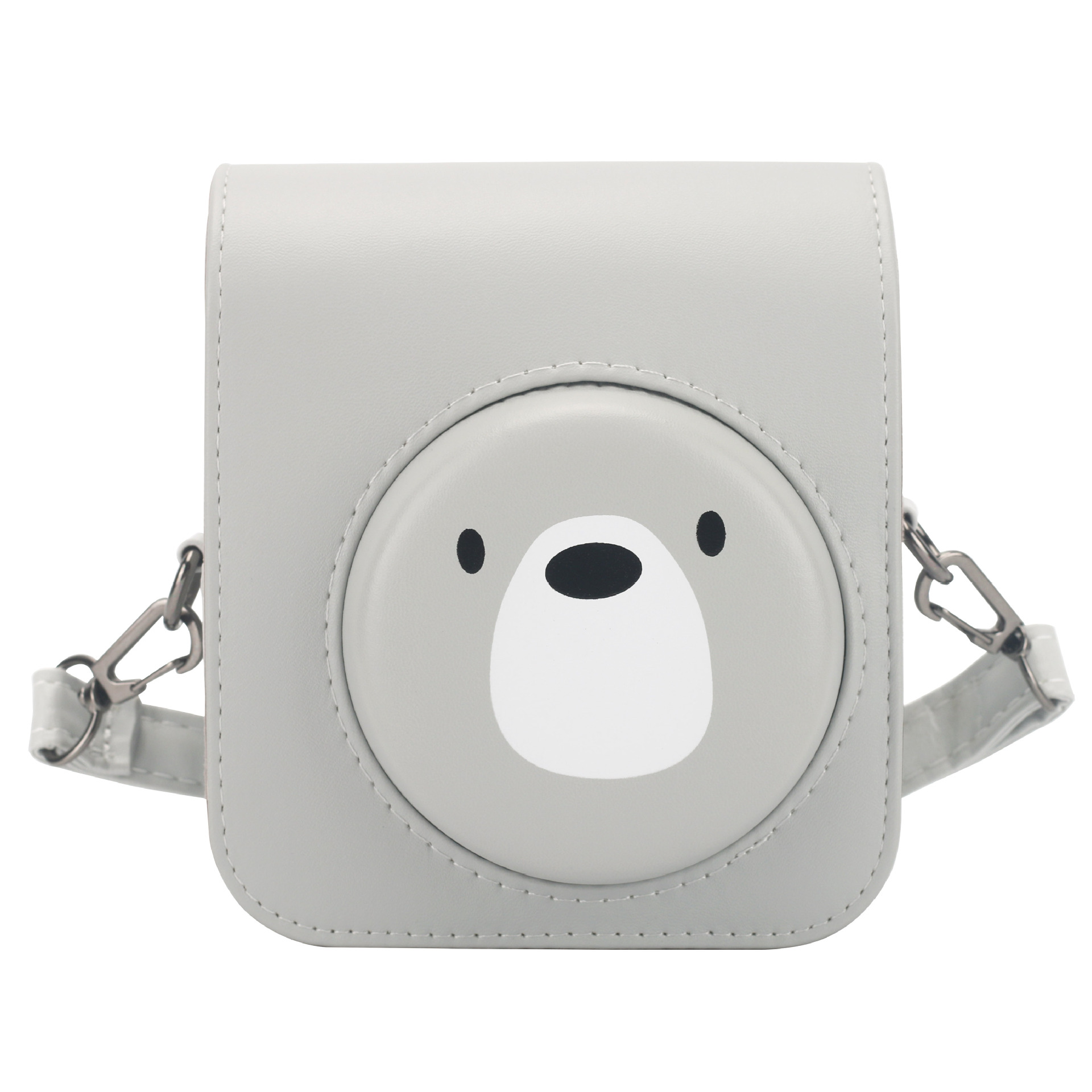 Entrega de una pieza Fuji Polaroid mini12 gris oso Cámara bolsa de almacenamiento hombro/crossbody