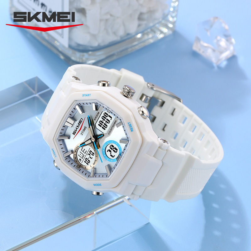 SHIMEI 전자 학생 다기능 전자 시계 국경 간 시계 스포츠 다목적 유행 듀얼 디스플레이 크로노 그래프 시계