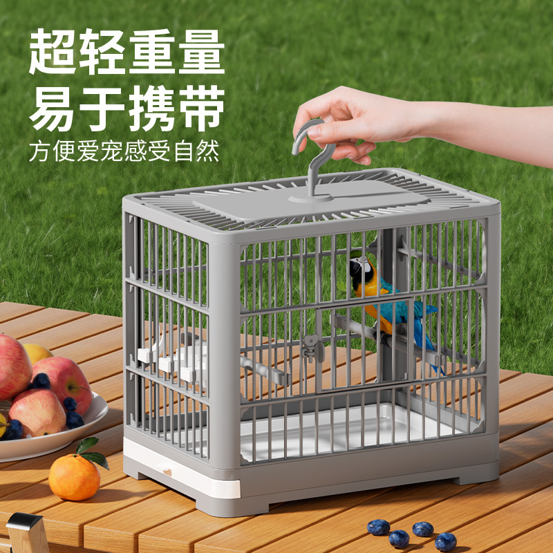 Jaula de pájaro, jaula de loro, espacio grande, artefacto de paseador de pájaros transpirable, hogar al aire libre, jaula ornamental portátil para llevar, jaula de pájaro