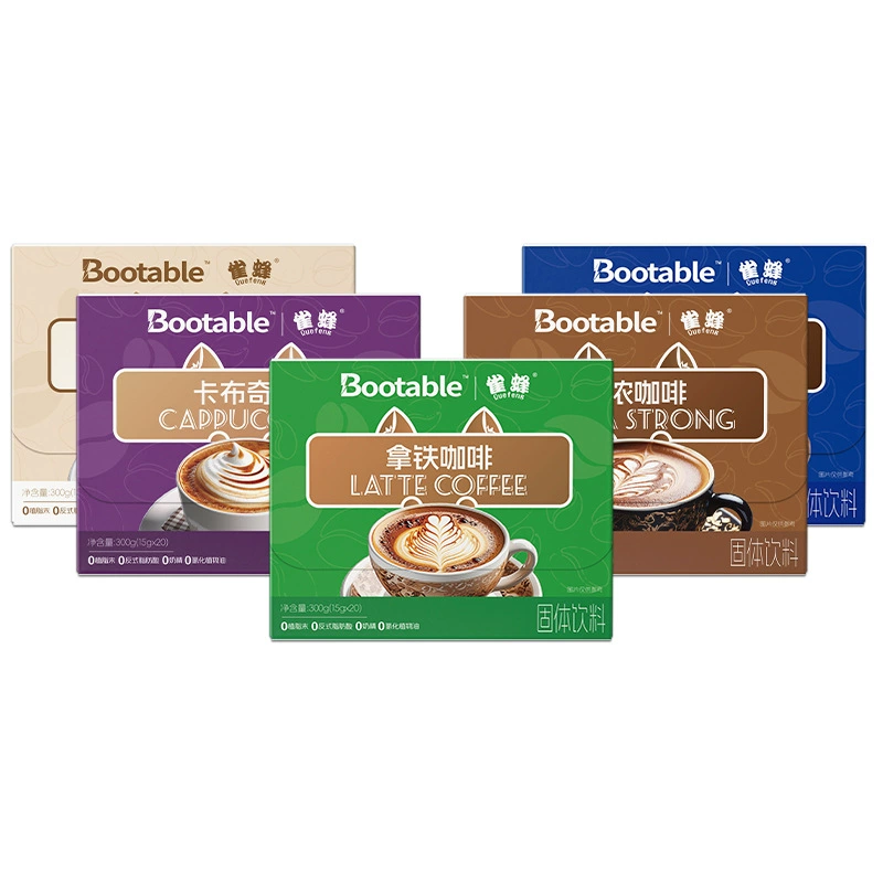 Customized Extra Strong Latte Coffee Card Freshly Grinded Buccino Blue Mountain Instant Coffee Three-in-Oat Latte Coffee Powder