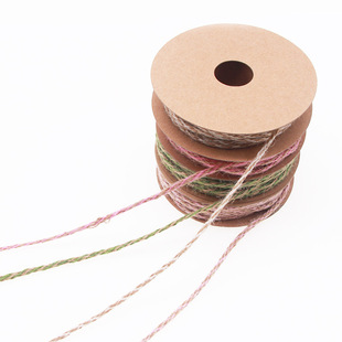 5mm natural environmental protection two-color vintage hemp rope DIY photo wall decoration jute rope handmade gardening decoration hemp rope