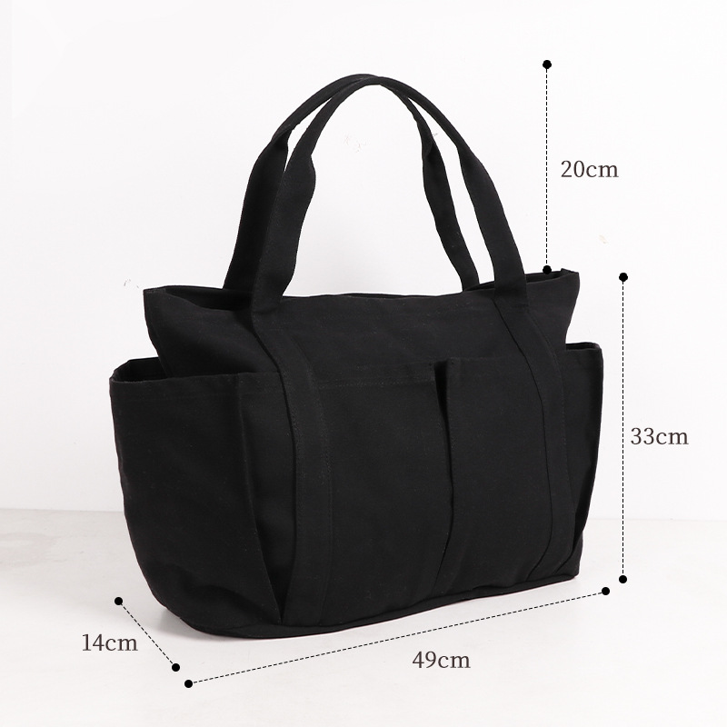 Tela casual bolsa de tela bolsa de viaje bolso de lona de color sólido simple gran capacidad deportes fitness bolso bolsa