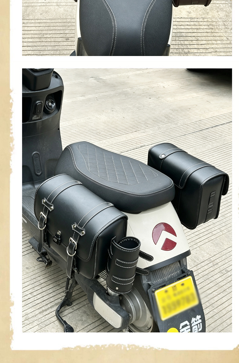 Electric vehicle side bag, motorcycle modified retro rider bag, saddle bag, universal side waterproof bag, large capacity side box