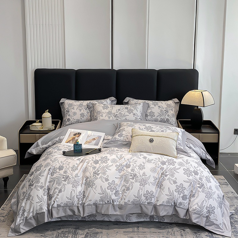 100 xinjiang algodón de lana larga impresión digital de cuatro piezas de sábanas de cama de algodón tipo a cuatro piezas de sábanas