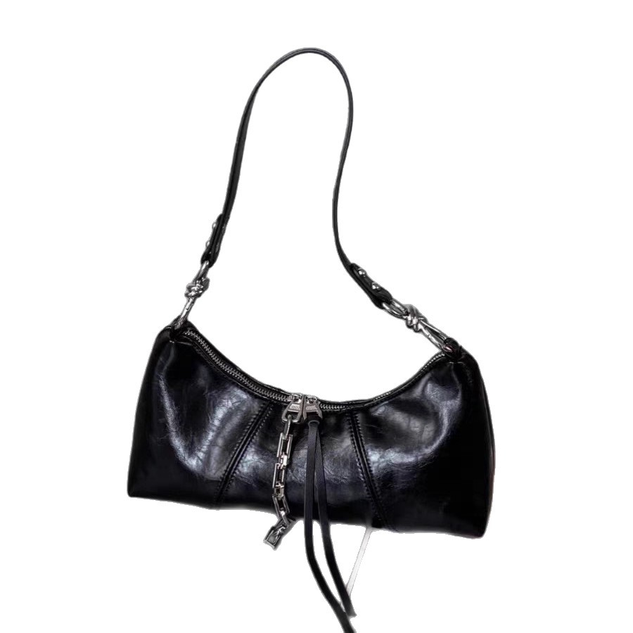 French Niche Design Women's Bag 2025 New Fashion Baguette Underarm Bag Textured Versatile Shoulder Bag - Thumbnail 5