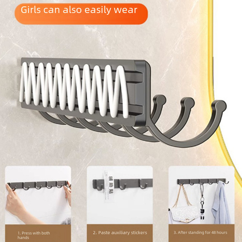 European-style thick hooks, space aluminum door back wall adhesive coat hooks, kitchen strong hooks, hotel storage hooks
