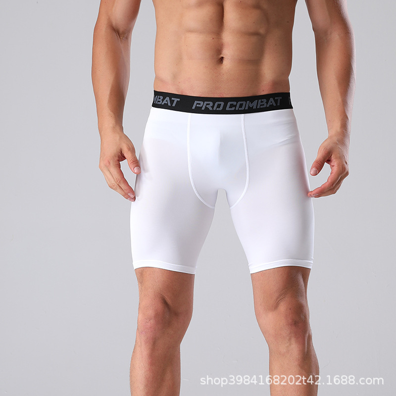 Basketball Leggings for Men, Sports Running and Fitness Equipment, Compression Training Five-Point Underwear, High Elasticity, Quick-Drying, Tight Shorts