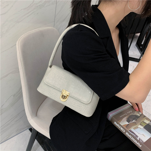 Women's bag wholesale  internet celebrity fashion bag women's new trendy Korean version stone pattern hand shoulder bag armpit bag