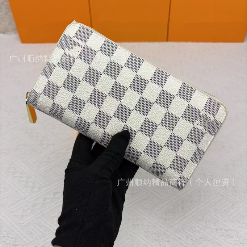 外国貿易高品質 N60017 財布財布シングルジッパーユニセックスロングマルチカードスロット ID カードホルダーハンドバッグ|undefined