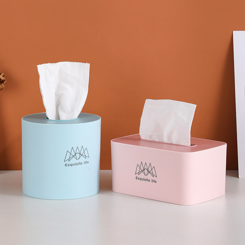 Simple living room desktop paper roll box organizer, household advertising LOGO gift tissue box wholesale