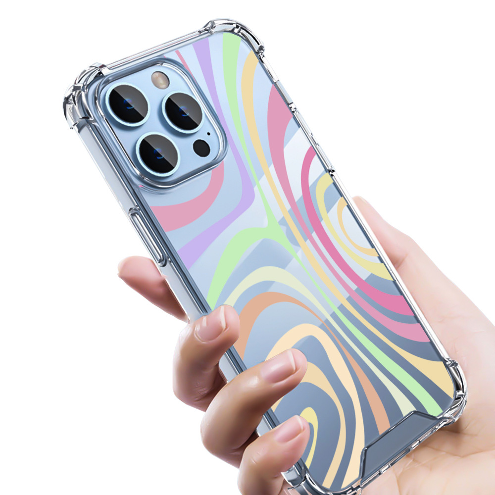50g Weight iPhone Applicable Brands Phone Cases Classification Pc, tpu Material Waves Pattern Simple Style Style Pc Tpu Waves Simple Style Phone Cases Phone Accessories 13