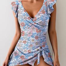 L 32372 Ruffle Swimsuit ��Ҷ������Ӿ�¿羳����ͨ��