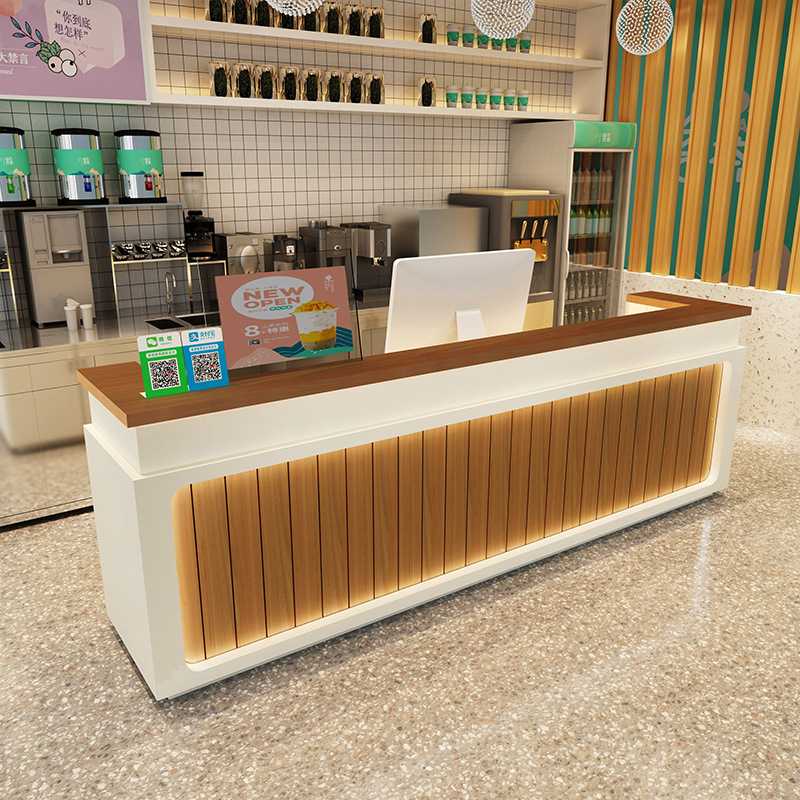 烤漆收银台前台接待台理发店奶茶店美容院养生馆服装店收银台吧台