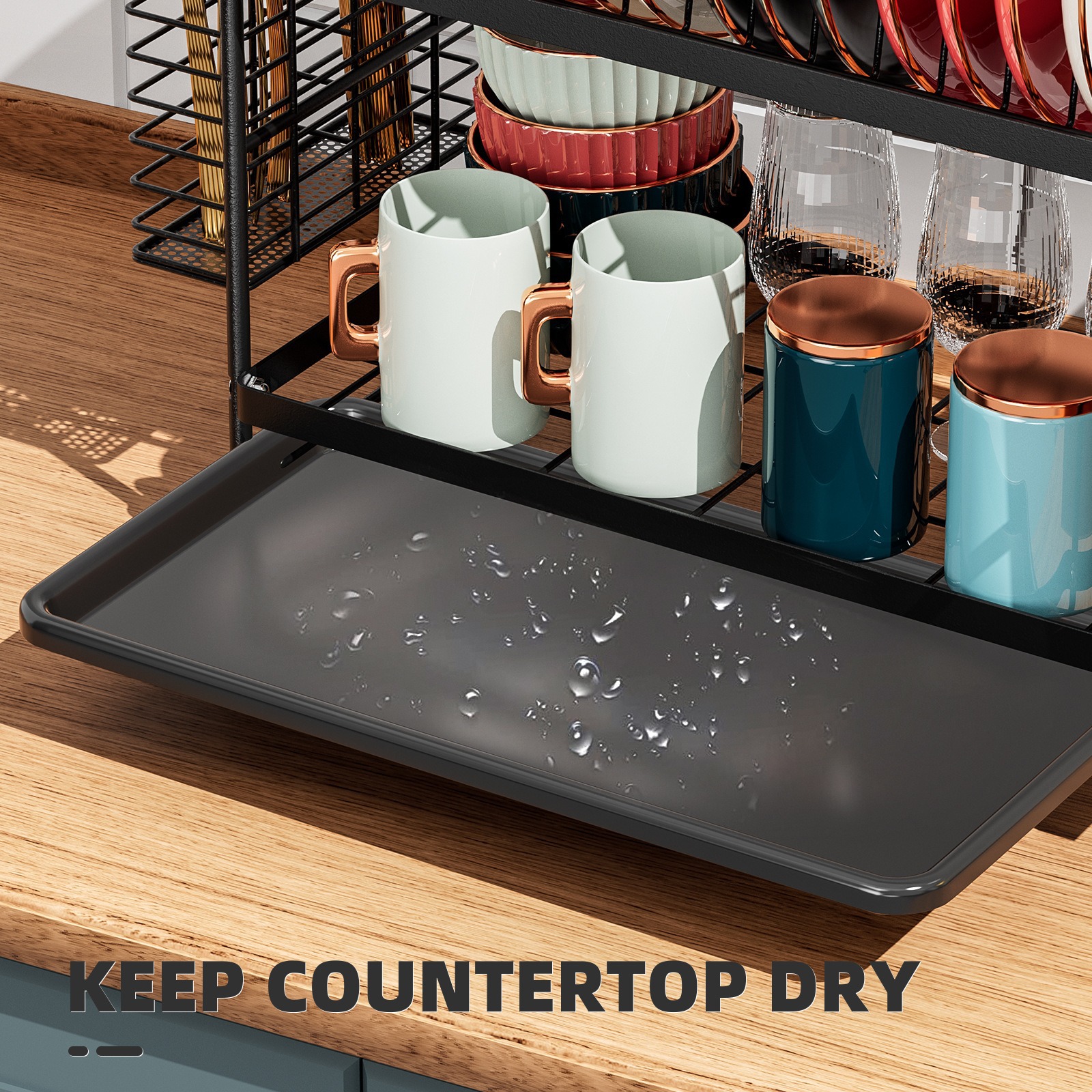 Tazco de cocina, estante de almacenamiento de agua, palillos de cocina, estante de cuchillo, estante de almacenamiento multifuncional para el hogar, caja de almacenamiento de palillos de armario