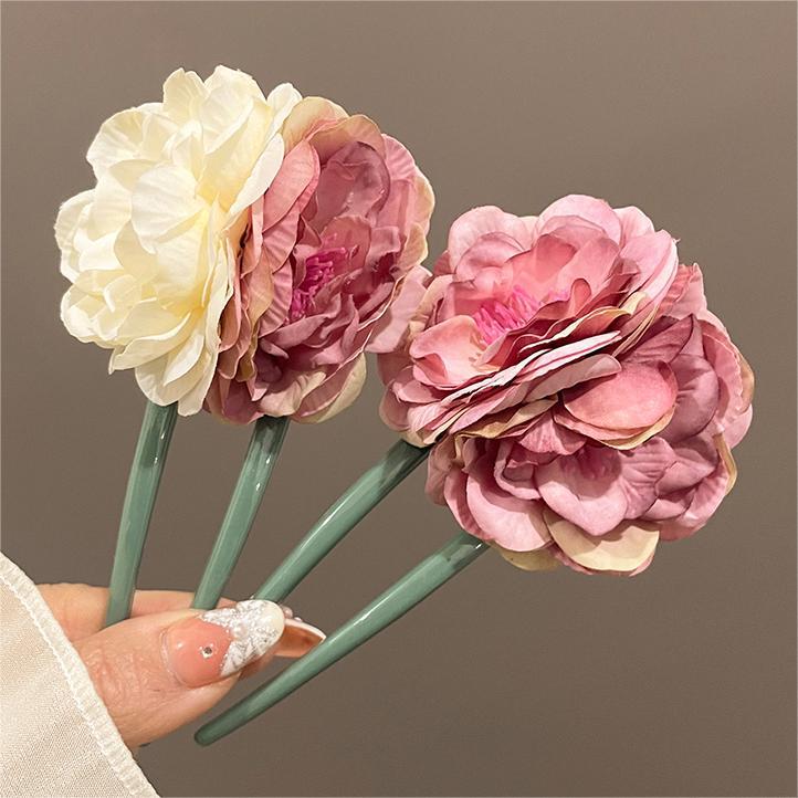 Flores en forma de U pinzas de cabello para mujeres 2024 nuevo pinzas de cabello pinzas