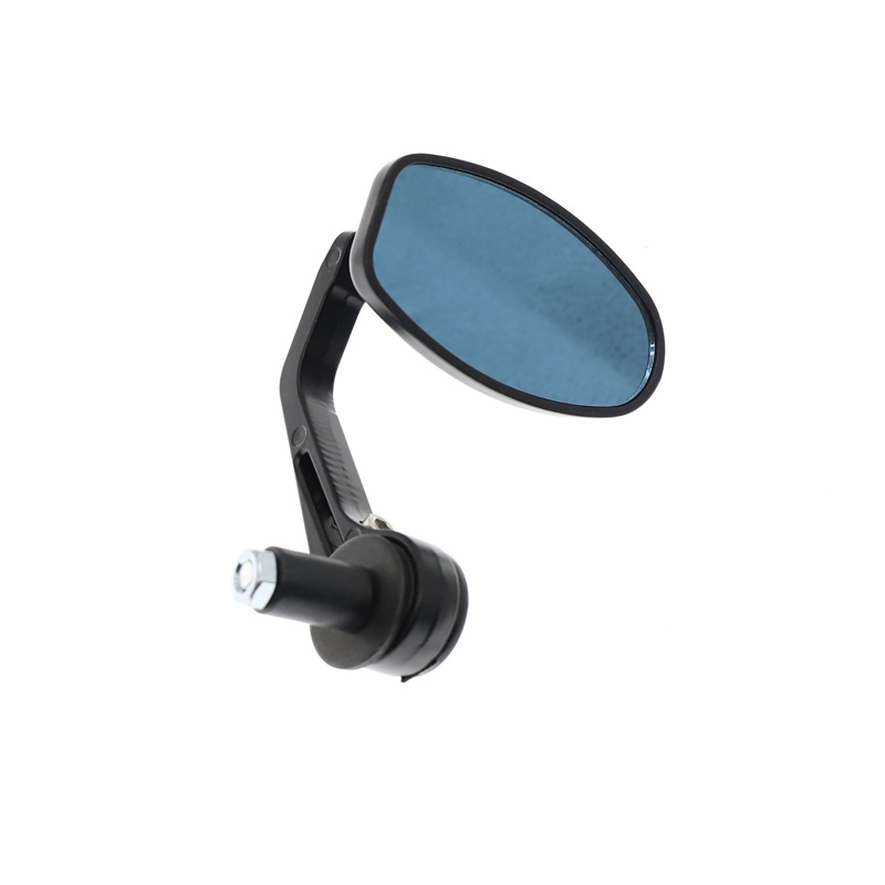 Motorcycle modified rearview mirror all aluminum retro handlebar mirror 22MM handlebar universal oval handlebar mirror