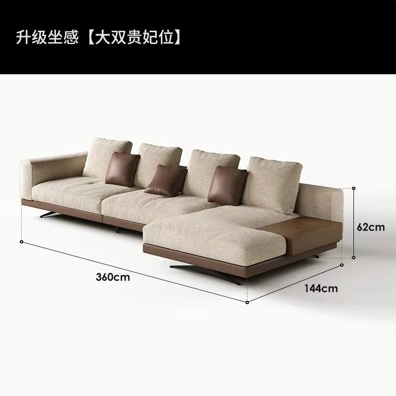 佛山沙发意式极简高密度布艺沙发极简客厅小户型直排棉麻布沙发|undefined