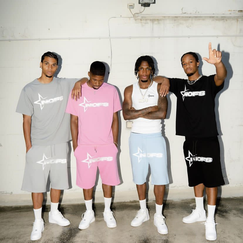 2023 New Arrival for Foreign Trade: Short-Sleeved Tops for Men and Women, Trendy American Street Style, Hip Hop, Punk, Letter Print T-Shirts and Shorts