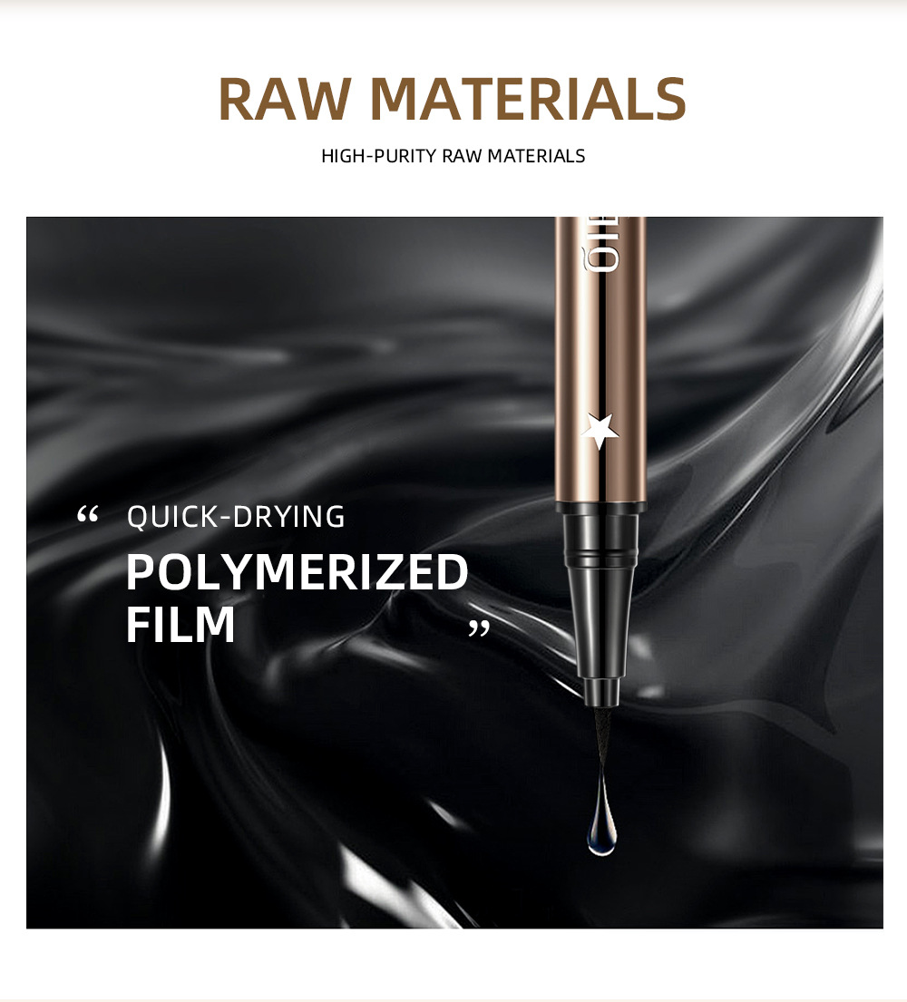 QIBEST Cross-border Ultra-fine eyeliner Liquid: Smooth, flowing, long-lasting without smudging, quick-drying, beginner eyeliner waterproof wholesale undefined