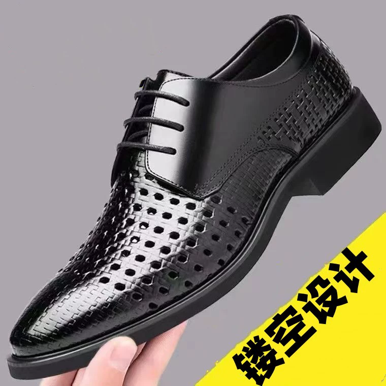 Новый стиль бизнес пещерная сандалия обувь для мужчин повседневная свадьба жениха Британская сандалия летняя дышащая молодежная остроконечная мужская обувь