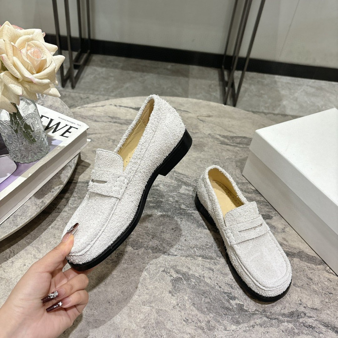 Zapatos de vaca de velcro de nieve Lefour zapatos de cuero de mujer retro versátiles zapatos de hombre de un solo pie zapatos planos franceses Marie-Zhen