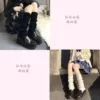 Straight striped socks black+white