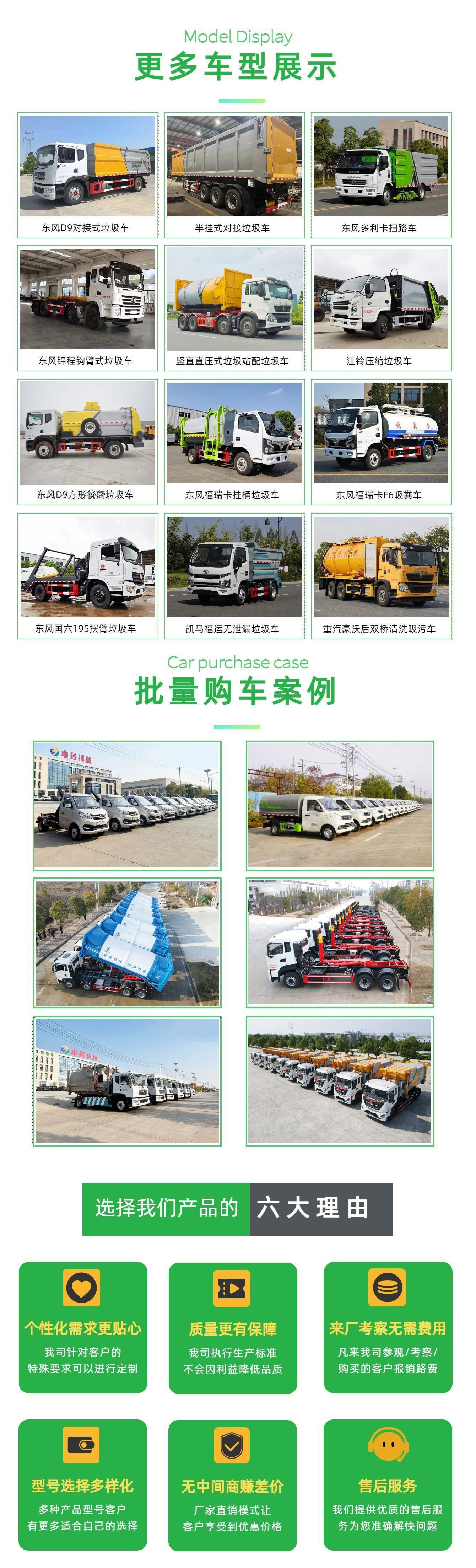 JAC Kaida New Energy Garbage Truck with detachable cargo bed, pure electric vehicle manufacturer