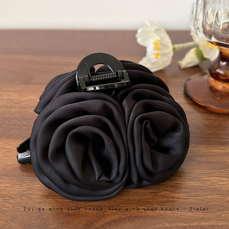 Flores rascar flores clip de cabello hembra cártamo rascar detrás del cerebro clip de pescado clip de cabello toque para el cabello