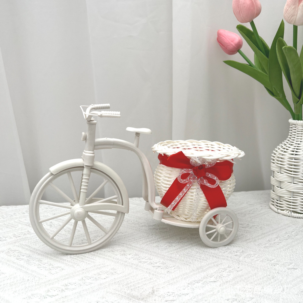 Cesta Decorativa en Forma de Triciclo de Plástico PP para Arreglos Florales image 8