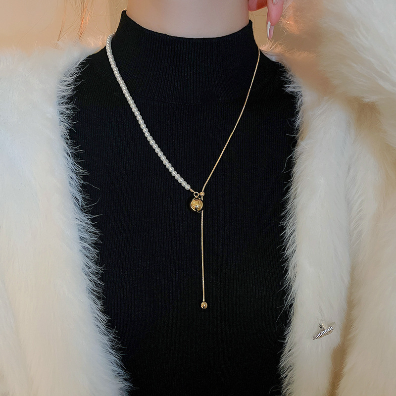 欧美跨境几何水滴高级感项链小众气质冷淡风毛衣链秋冬新款饰品女详情36