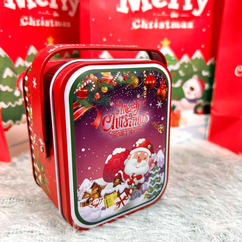 Christmas rectangular tin box