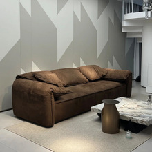 baxterCasablanc卡萨布兰卡沙发磨砂布磨砂皮 一字型大象耳朵沙发