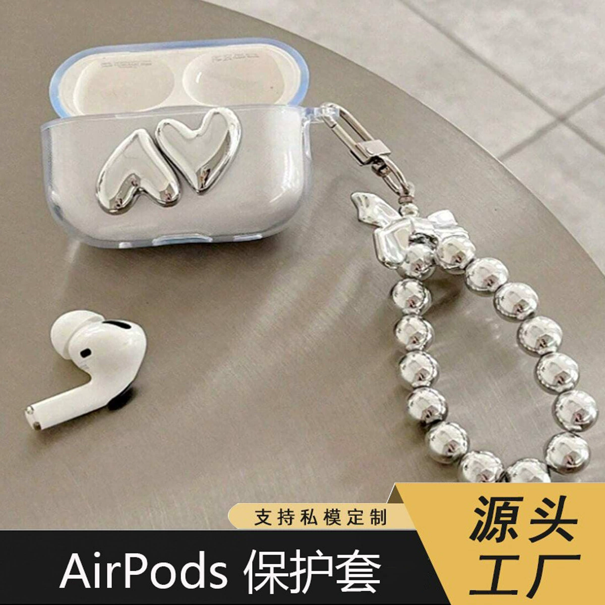 Apple, прозрачный браслет с бантом, наушники Pro, 2, 2/3/4
