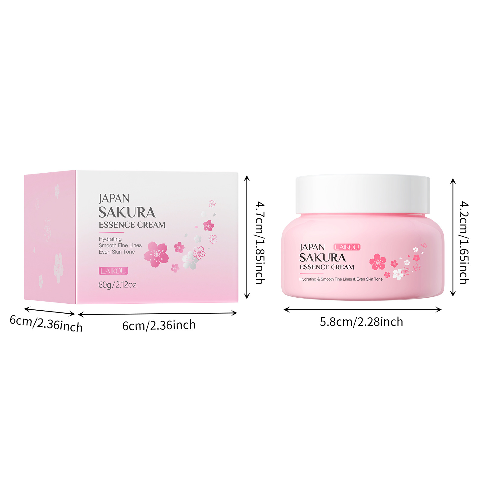 LAIKOU Cherry Blossom Essence Cream 60g, Autumn and Winter Moisturizing, Hydrating and Nourishing, in stock from the manufacturer details Picture