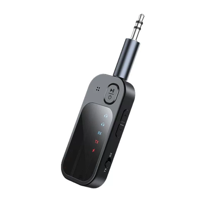 Приёмопередатчик Bluetooth с прищепкой, лапельный, двухвходный (2-in-1), передача и приём аудио, подключение к двум телефонам/наушникам одновременно