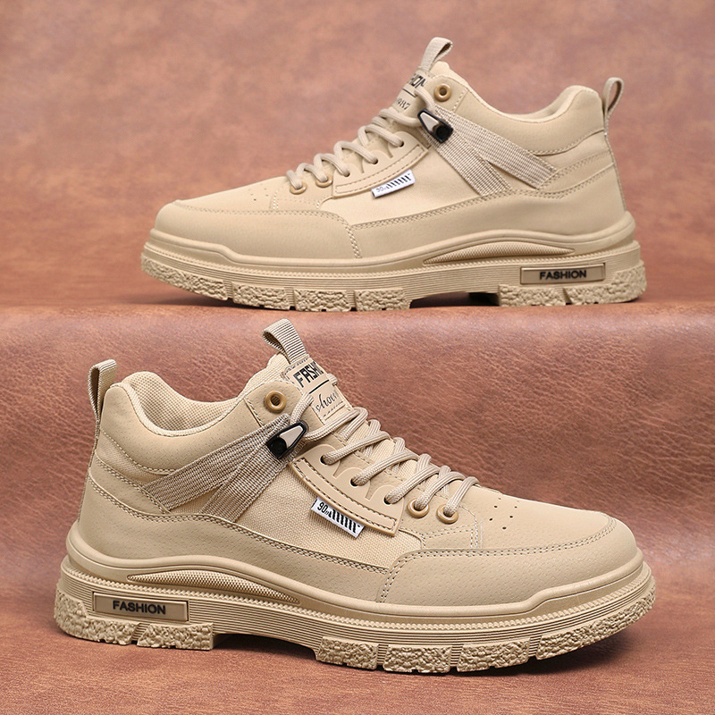 2024 otoño nuevos zapatos de hombre herramientas de viento botas Martin deportivas casuales de trabajo impermeable suela gruesa resistente al desgaste de alto nivel y vello