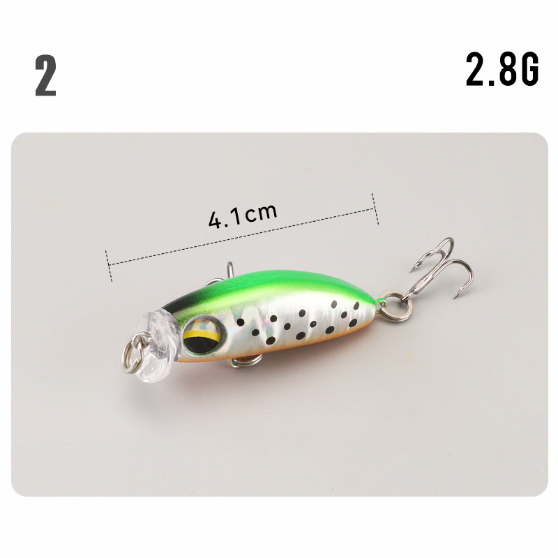 Japón 2.6g micro-materiales minos arroyo luya cebo falso hundimiento lento de pesca de capuchón de caballo de boca de caballo de bajo blanco