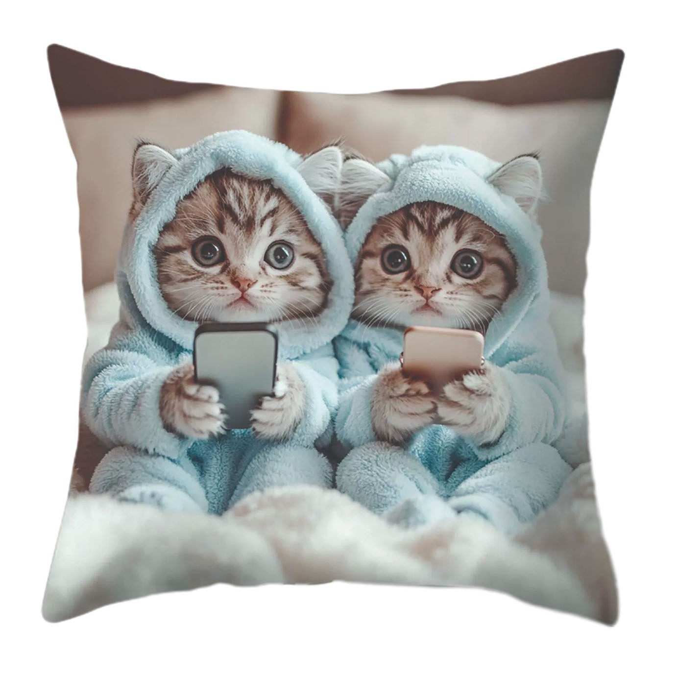 Explosiones transfronterizas bonitas y interesantes animales al aire libre impermeables almohada para jugar con teléfonos móviles para decorar la fiesta de gatos y gatos en la sala de estar sofá almohada