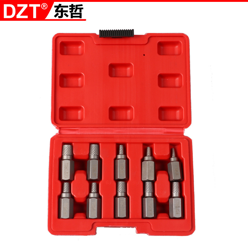螺丝取出器10/25pc英制42CrM0料破损残缺螺钉螺母拆除工具箱套装