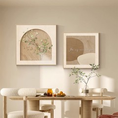 Cream style restaurant decoration painting Nordic style living room hanging painting children's room decoration painting log style bedroom bedside mural