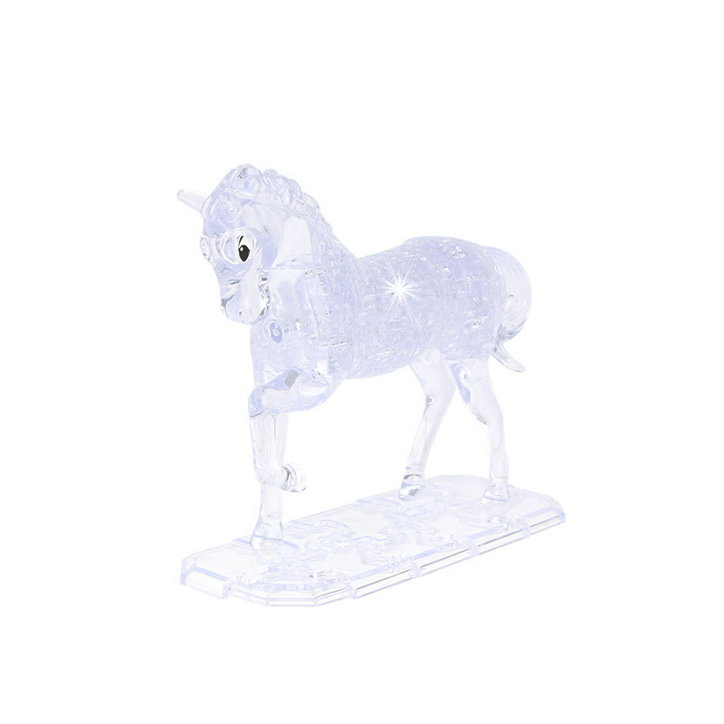 跨境水晶千里马DIY拼装 儿童DIY益智积木 家庭饰品 送礼创意