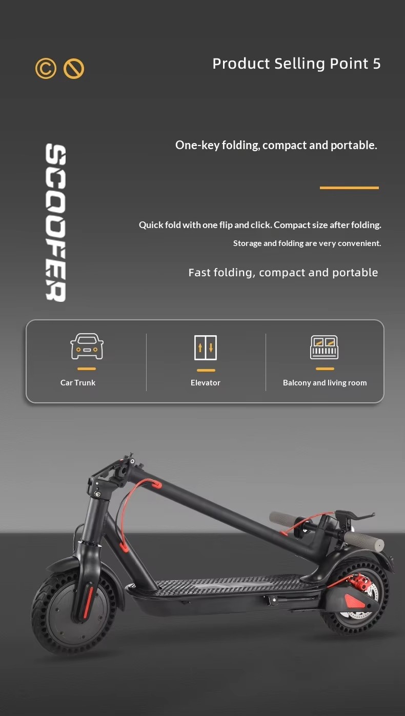 Qc-M365 Electric Scooter Foldable Small Standing Two-Wheeled Mini Adult Portable Unisex Pedal Scooter for Commuting