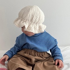 ベビー帽子春秋型乳幼児綿日よけ帽子かわいい新生児方日焼け止め帽子男女赤ちゃん胎帽
