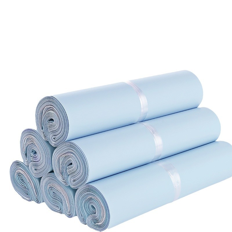 新しい材料の速達の包装の袋は厚い乳の青い物流の防水の服装の包装の袋を厚くして袋の速達の卸売りを破壊します。