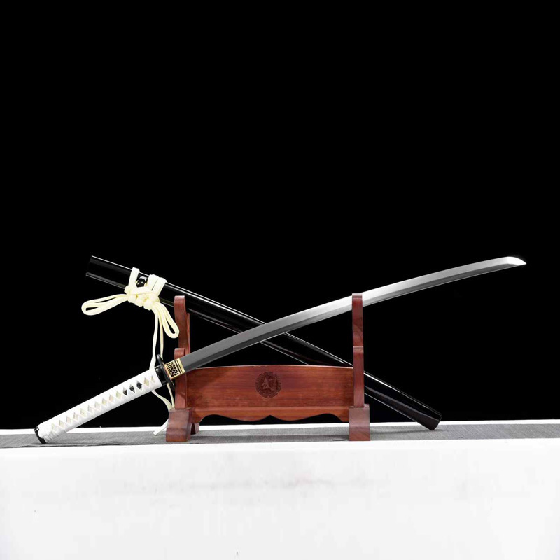 Spring Steel Forged Mirror-Polished Samurai Blade, Japanese Sword, Long Sword, Martial Arts Sword, Real Sword, Tachi, Katana, Unsharpened