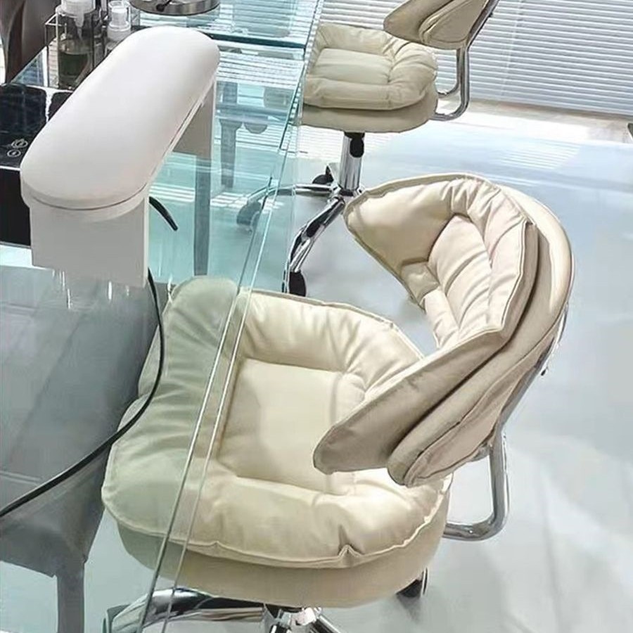 Adjustable Backrest Chair for Manicure, Rotating Beauty Stool for Salon Use