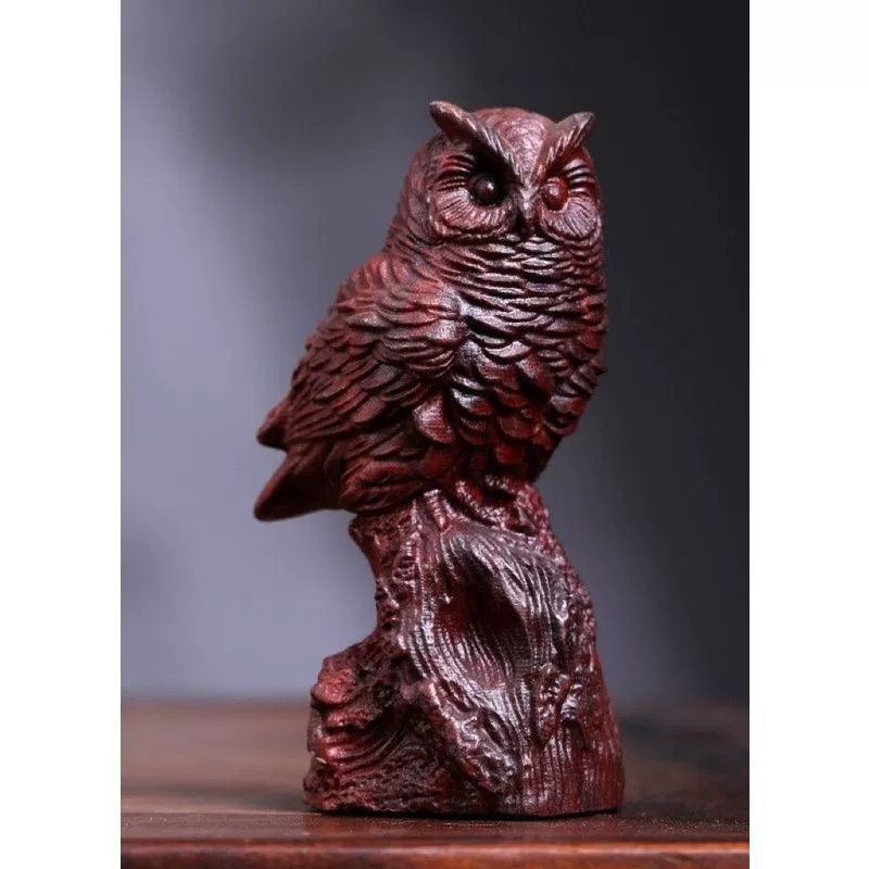 Table handle rosewood, pen, creative arm jewelry, pendant walnut, decorations, owl