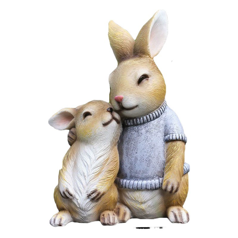 Креативный милый симулятор пара кролика настольные украшения открытый сад балкон декоративные поделки кролик куклы